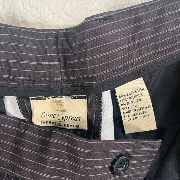 Mens Black and White lone Cypress by Pebble Beach size 36 Golf Shorts - Picture 3 of 6